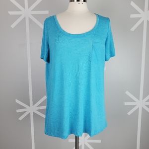 Plus Size 14/16 Heathered Blue Shirt
